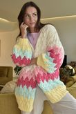 Patsy Chunky Knit Cardigan Brights ~ /20